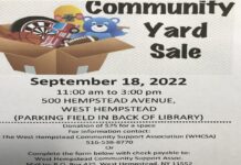 West Hempstead Community Support Association: Community Yard Sale September 18