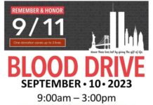 Blood Drive September 10th at the Lakeview Fire Department
